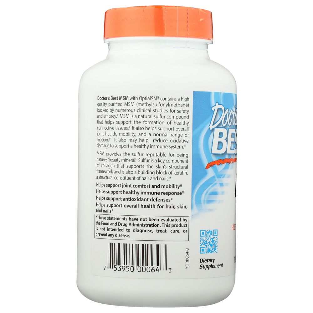 DOCTOR'S BEST: MSM 1000Mg -Supports Joint Health & Skin Beauty |Buy Now