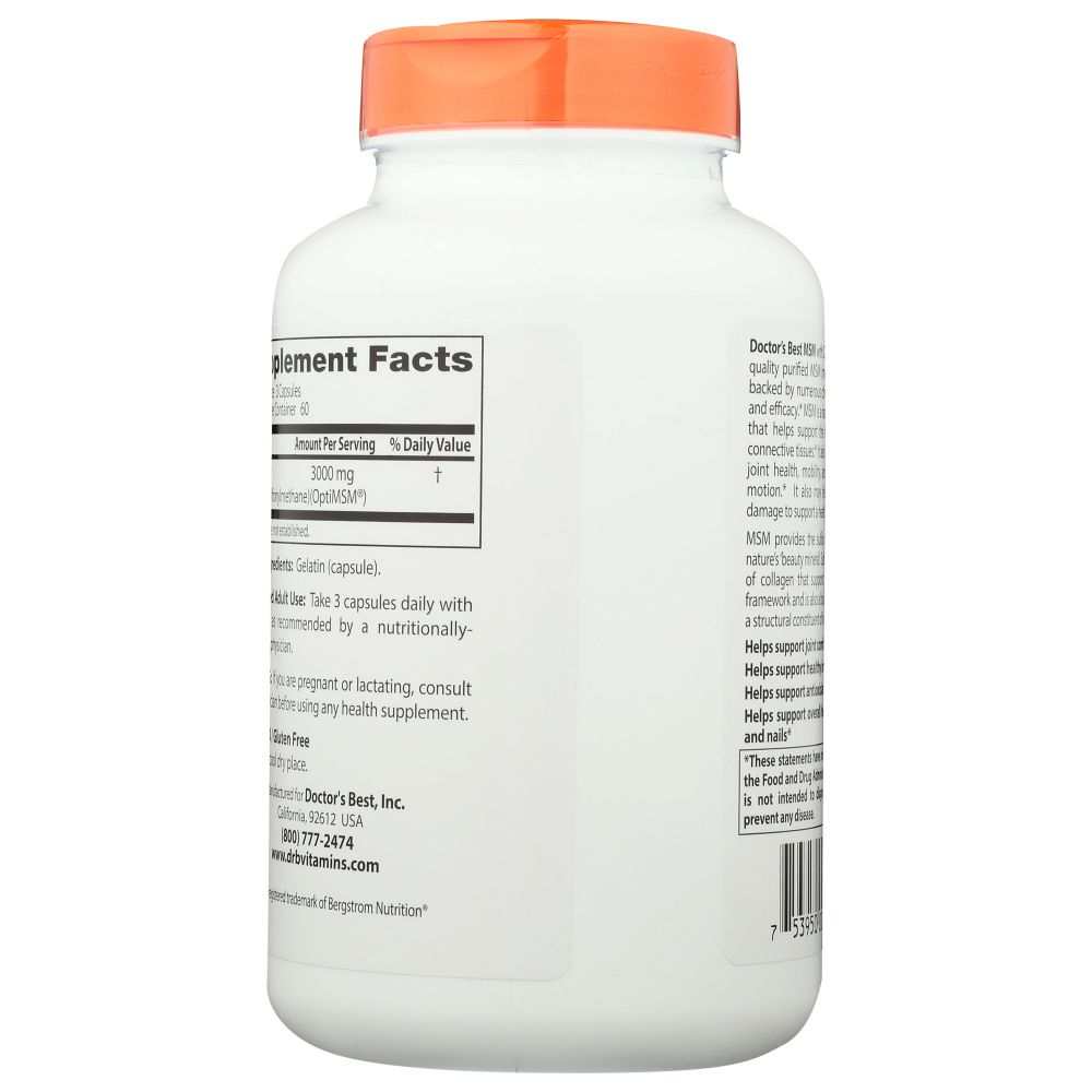 DOCTOR'S BEST: MSM 1000Mg -Supports Joint Health & Skin Beauty |Buy Now