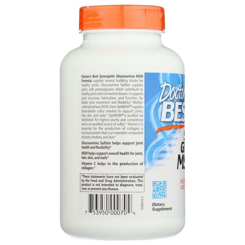 DOCTOR'S BEST: Synergistic Glucosamine Msm, 180 cp