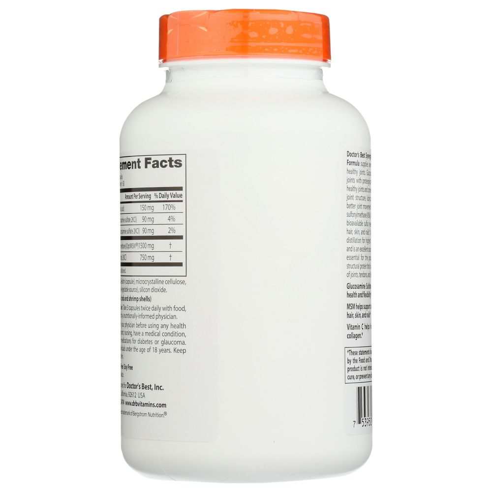 DOCTOR'S BEST: Synergistic Glucosamine Msm, 180 cp