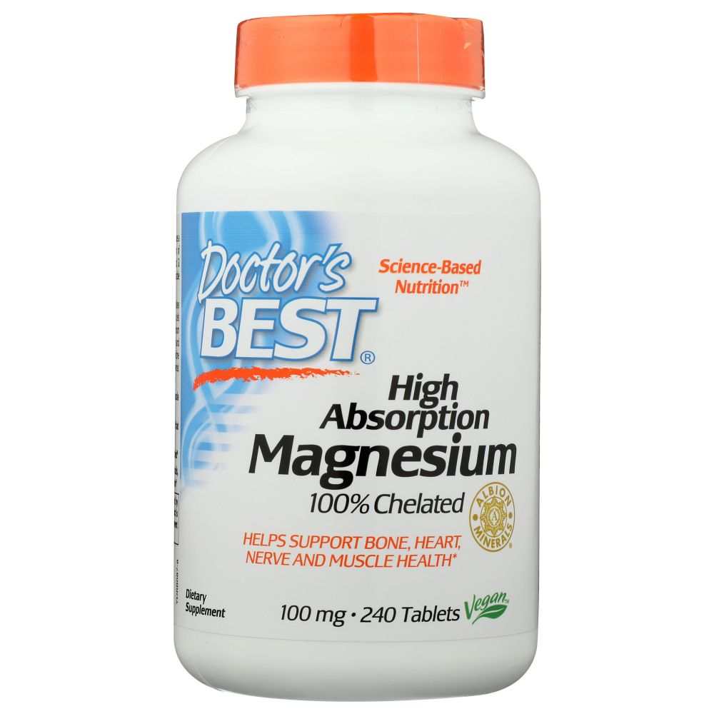DOCTOR'S BEST: Hi Abs Chelated Magnesium, 240 tb