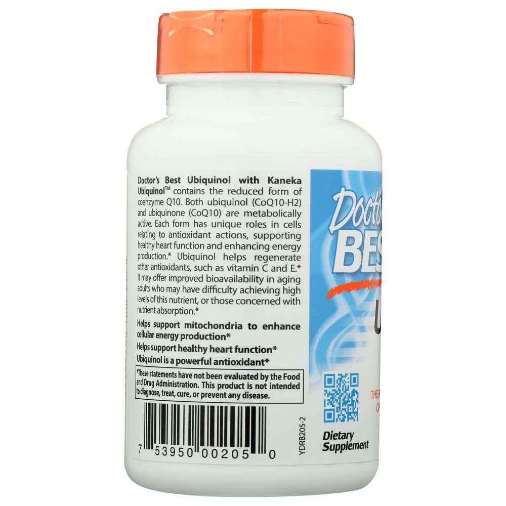 DOCTOR'S BEST: Ubiquinol 100Mg -Optimal Support & Energy Production|60sg