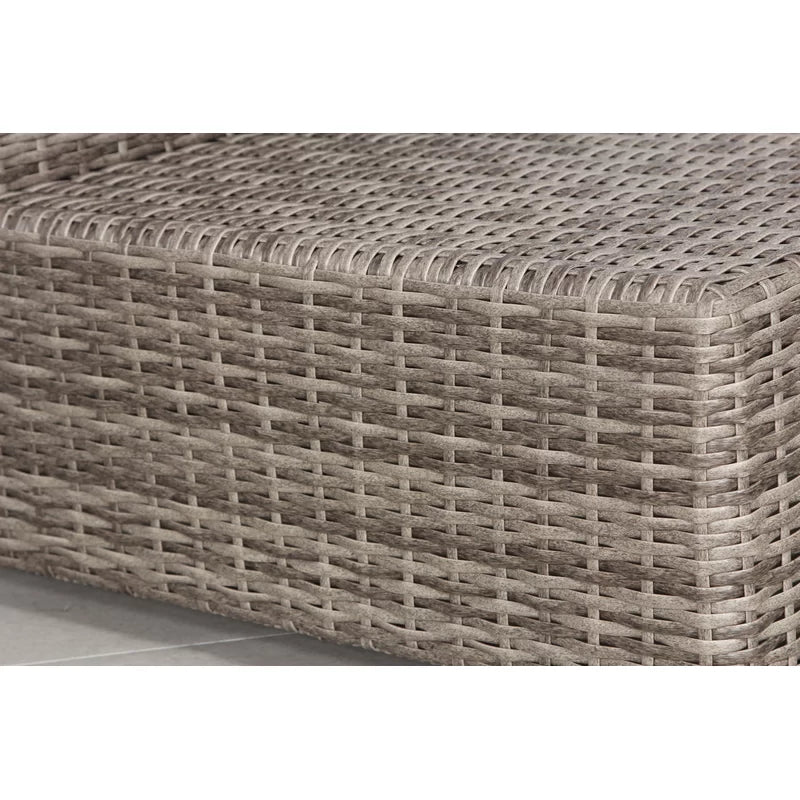 Chic Fully Assembled 66" Wide Outdoor Wicker Loveseat with Plush Cushions