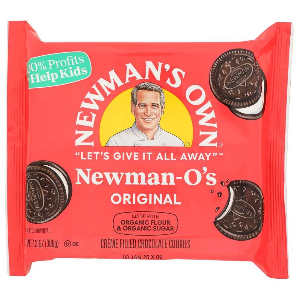 NEWMAN'S OWN ORGANIC: Newman O's Original Cookies Chocolate with Vanilla Creme, 13 oz