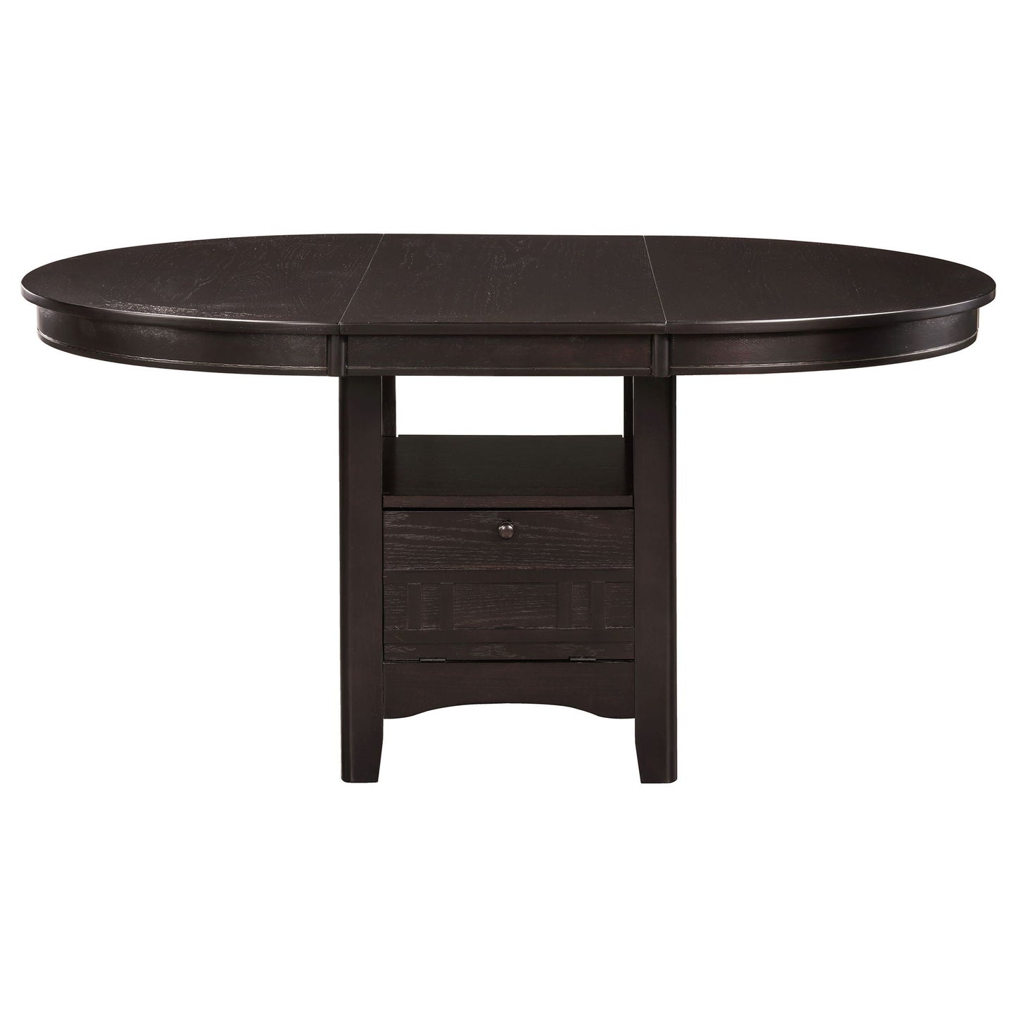 Lavon Oval 60-inch Wood Extension Leaf Dining Table Espresso