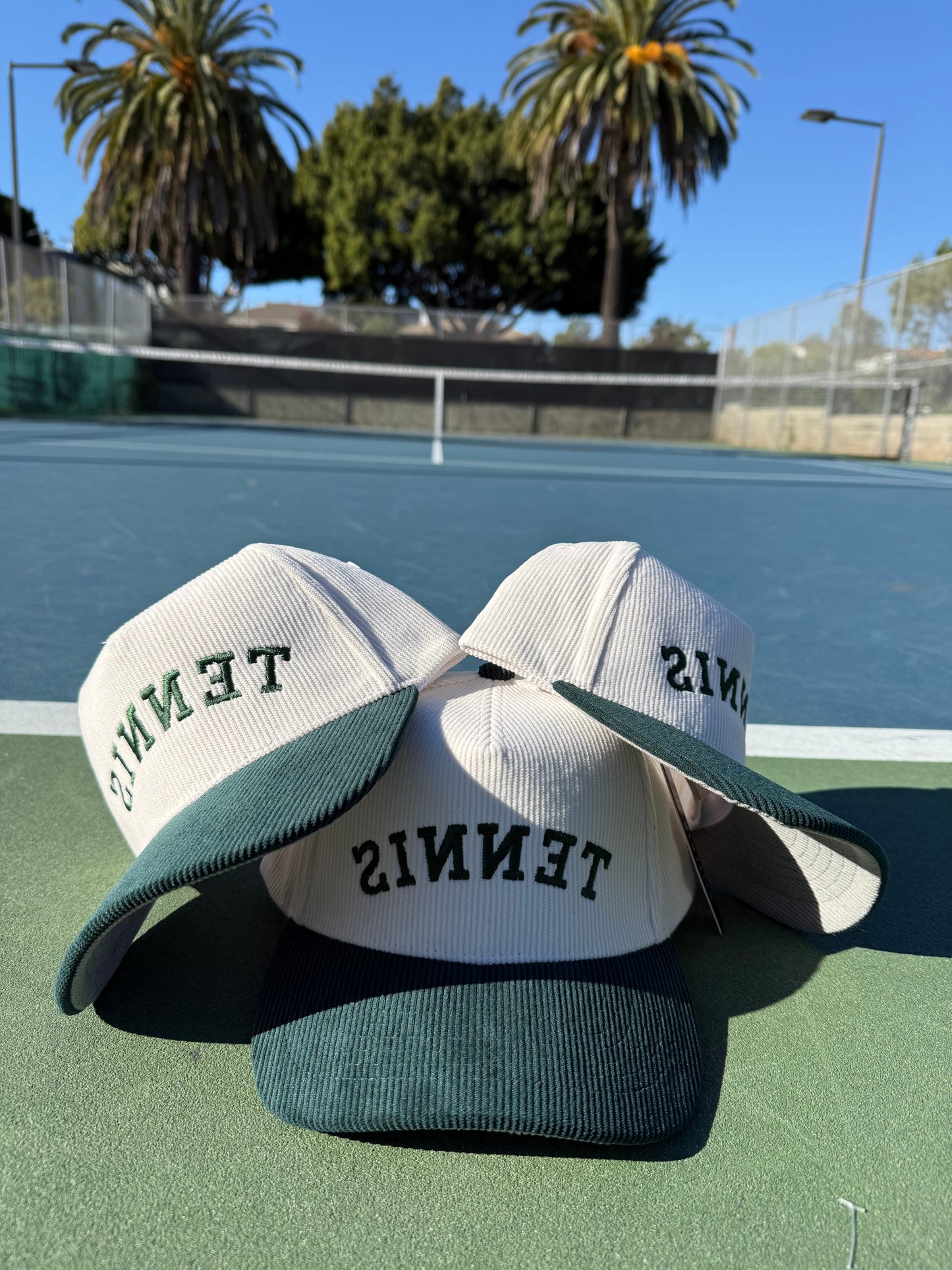 "TENNIS" Reversed Corduroy Hat