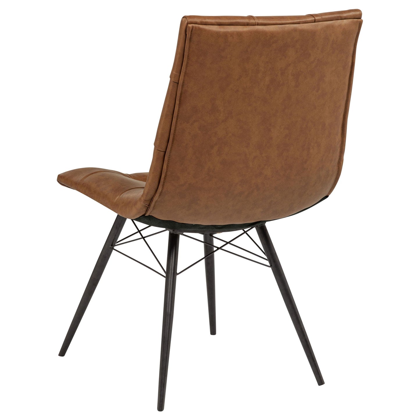 Aiken Faux Leather Upholstered Dining Side Chair Saddle Brown (Set of 4)