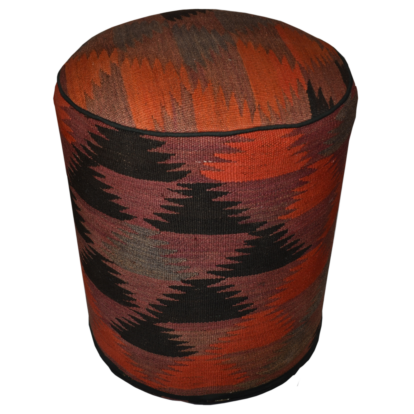One of a Kind Kilim Rug Pouf Ottoman foot stool - #77