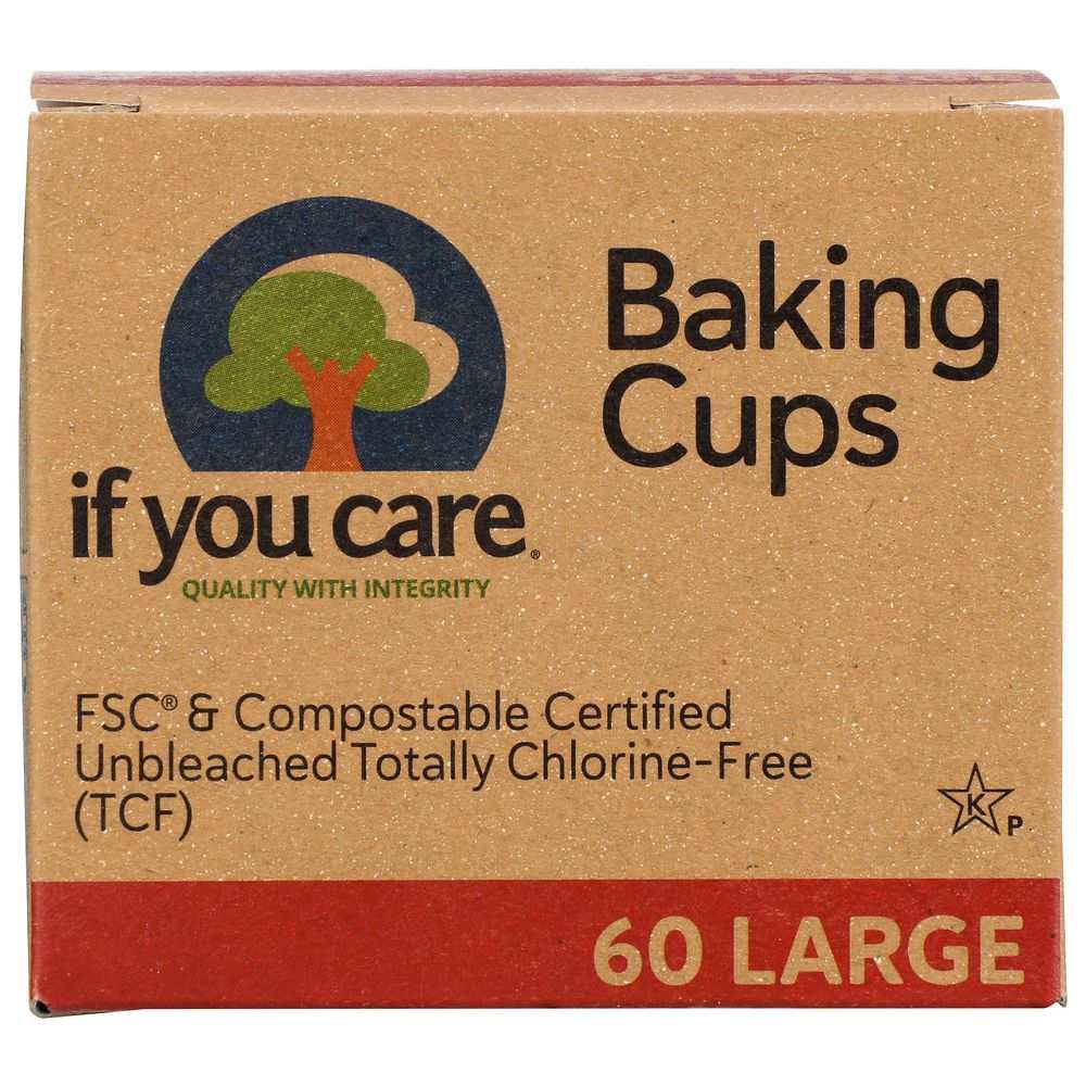 IF YOU CARE: Large Baking Cups, 60 Cups