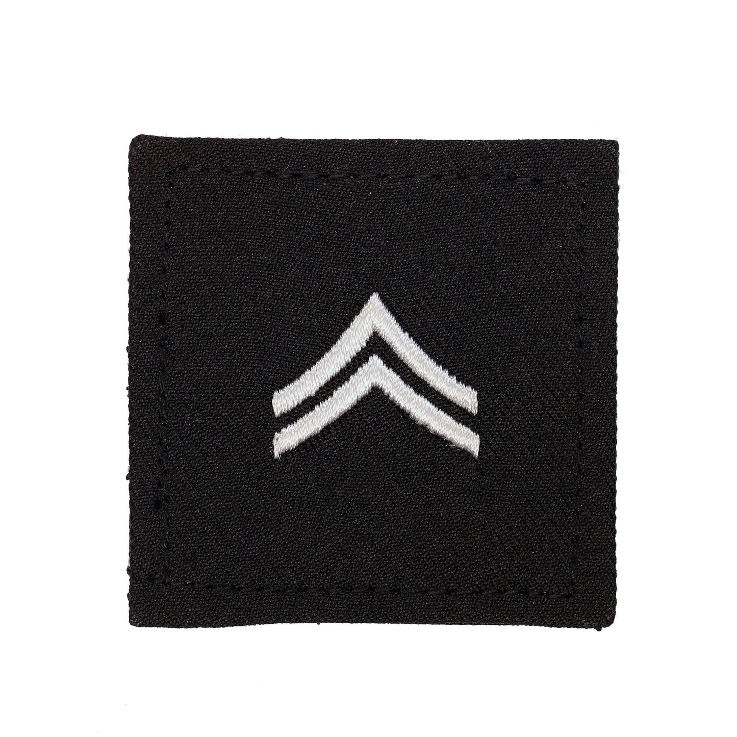 U.S. Army Corporal 2X2 Black with Hook Fastener