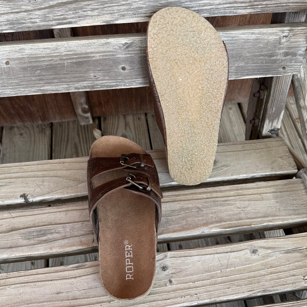 Desiree Tooled Sandal | Roper Womens