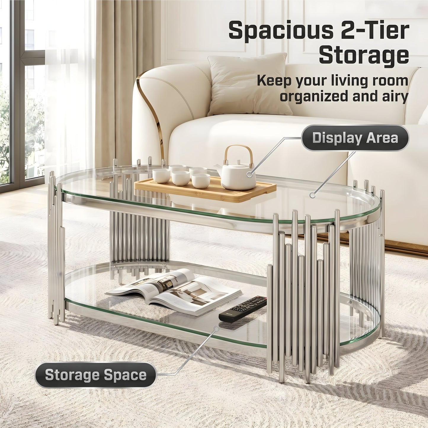 Modern Luxury Coffee Table and Side Table Set