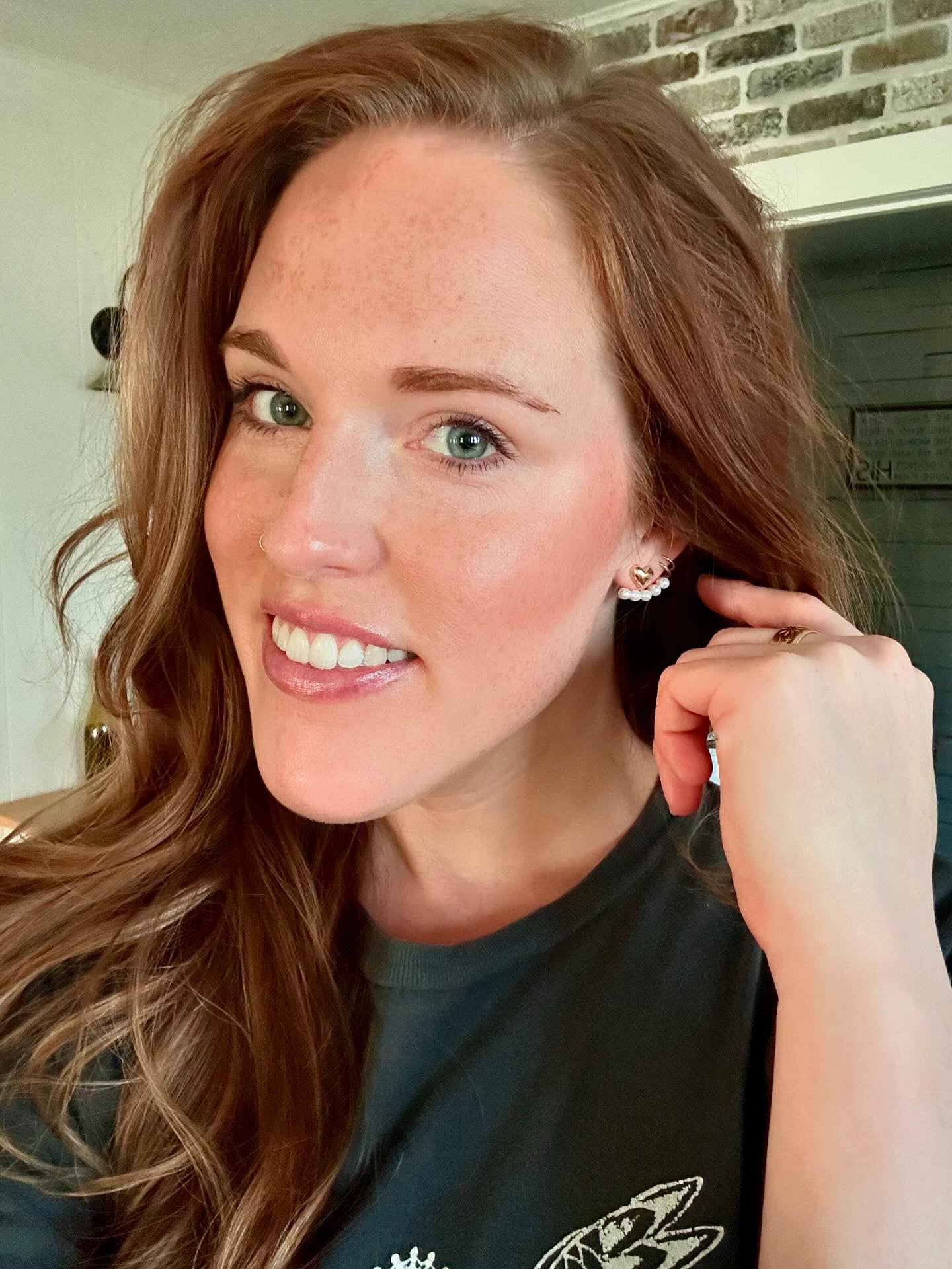 Sweetheart Pearl Jacket Earrings