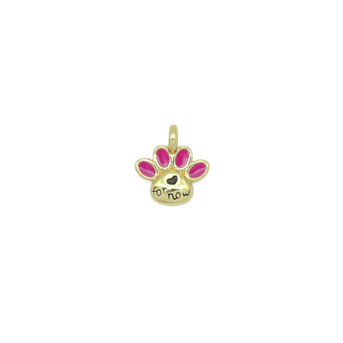 Hot Pink Enamel claw Charm Pendant, Sku#LK1081