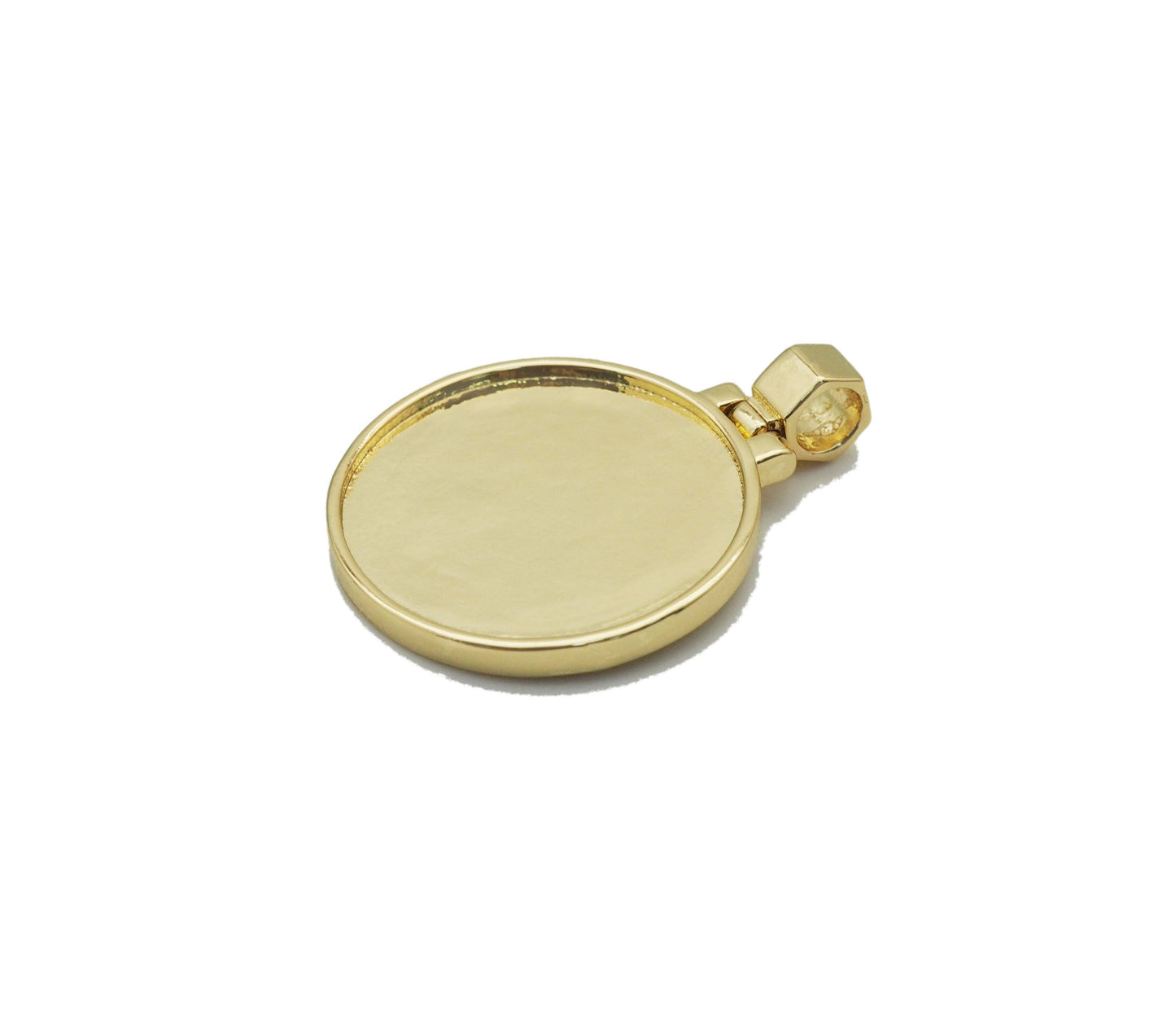 Gold Medallion Tu Teng coin Coin Charm, Sku#LX152