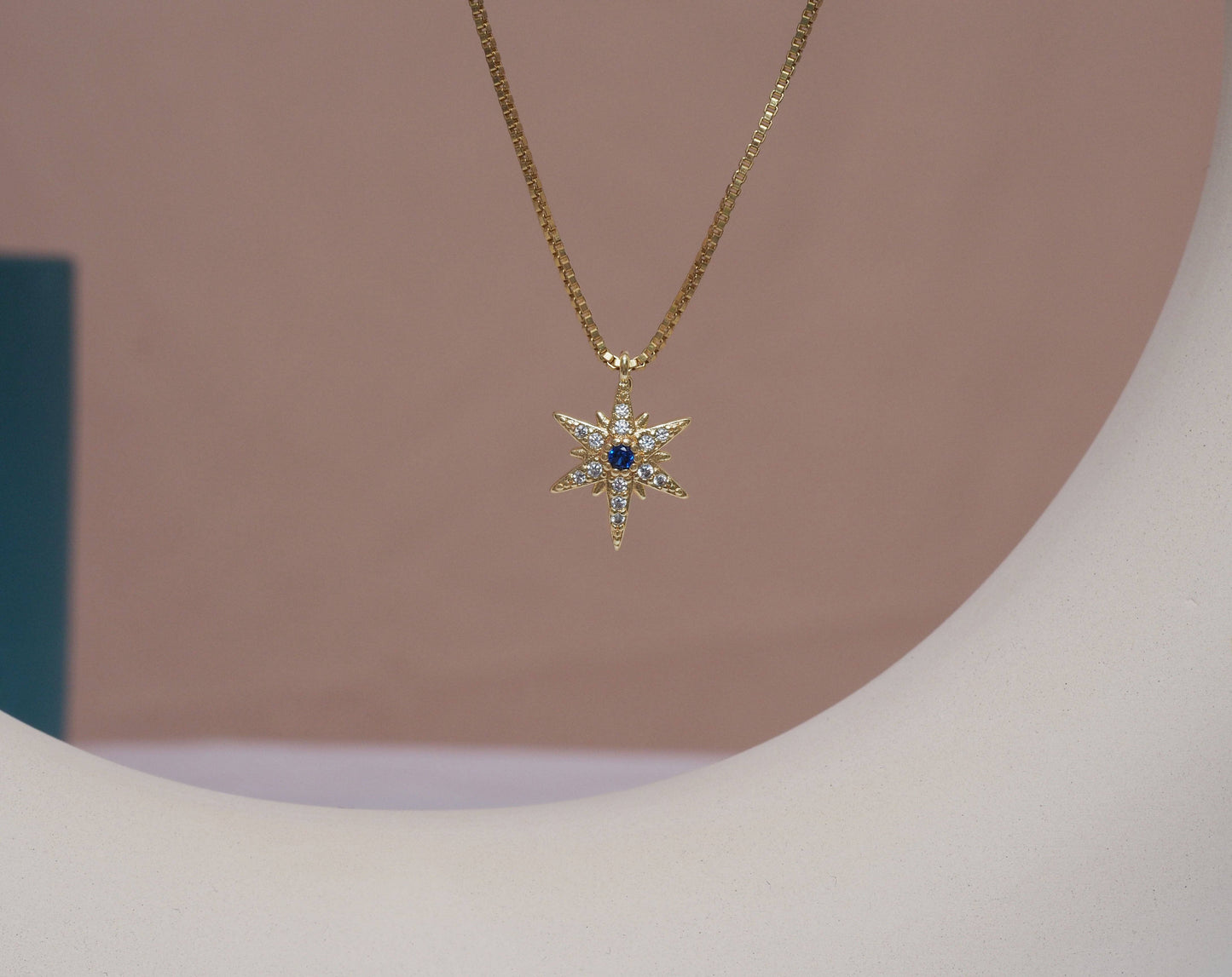CZ North Star Charm, Sku#LX42