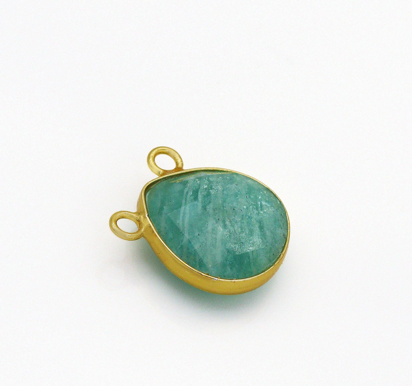 Gold Teardrop Gemstone Charm, Sku#LY21C