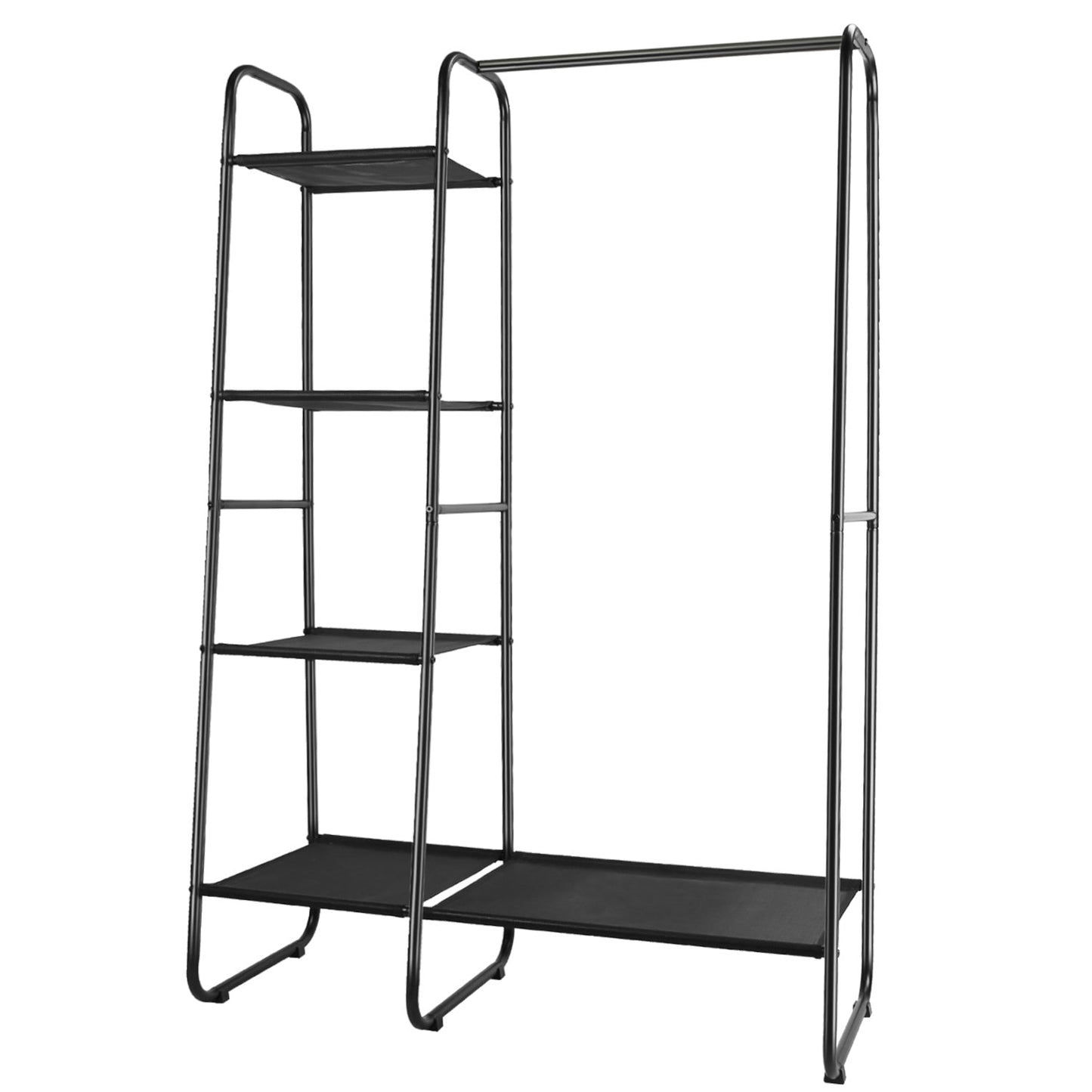 Garment Hanging Rack with Shelves and Wardrobe Display