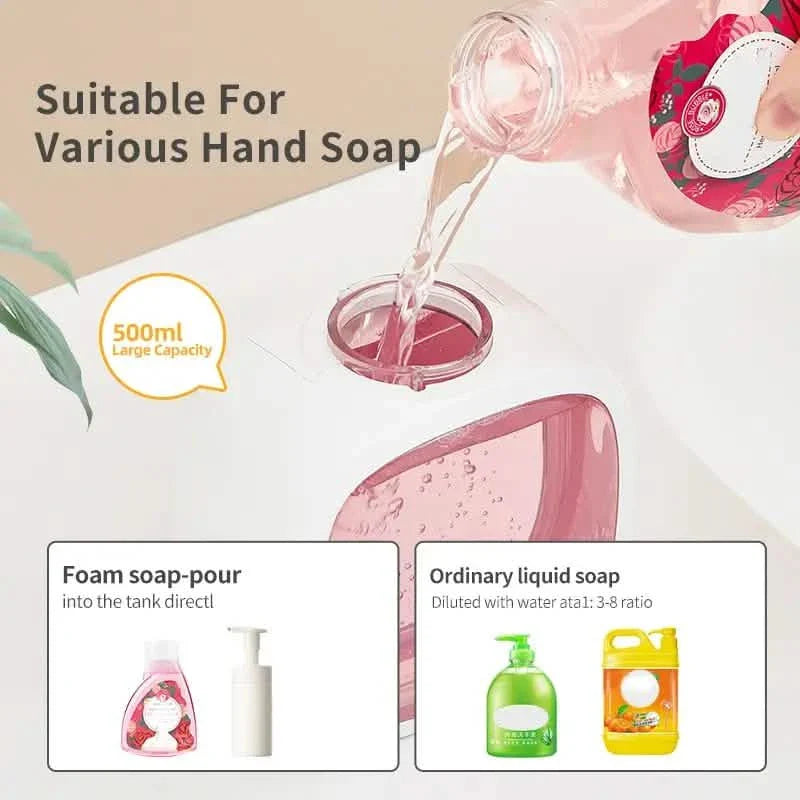 Distributeur Automatique de Savon Mousse – Sans Contact, Rechargeable par USB, Volume Ajustable