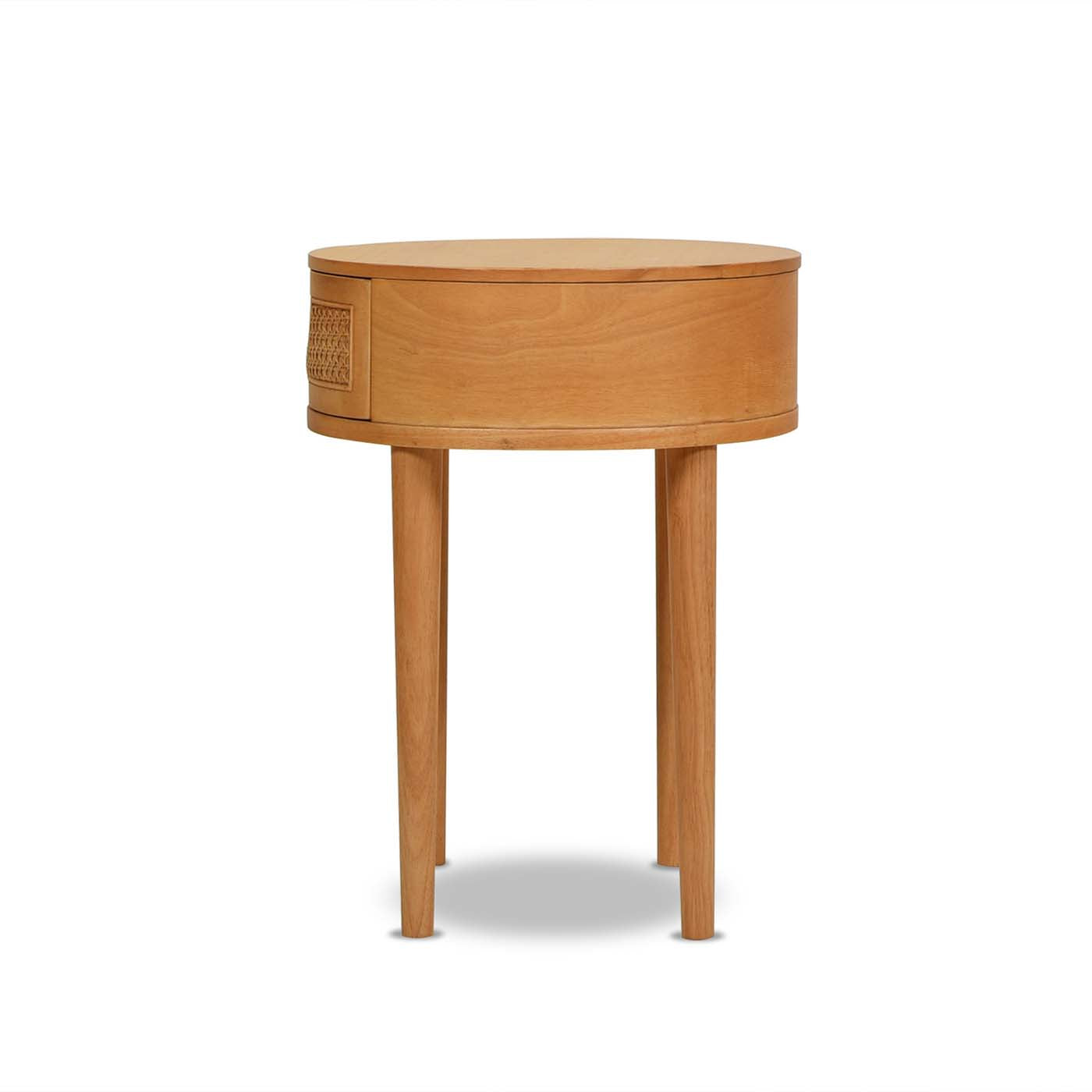 Cabana 18" Round Cane Rattan Storage Side Table