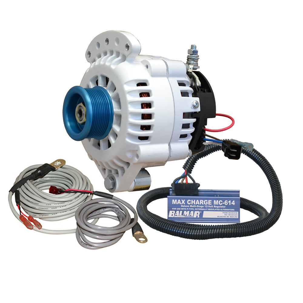 Alternateur Balmar 120 A Kit 12V Montage sur patte 1/2" simple, Régulateur de poulie J10 Sonde de température [621-VUP-MC-120-J10]