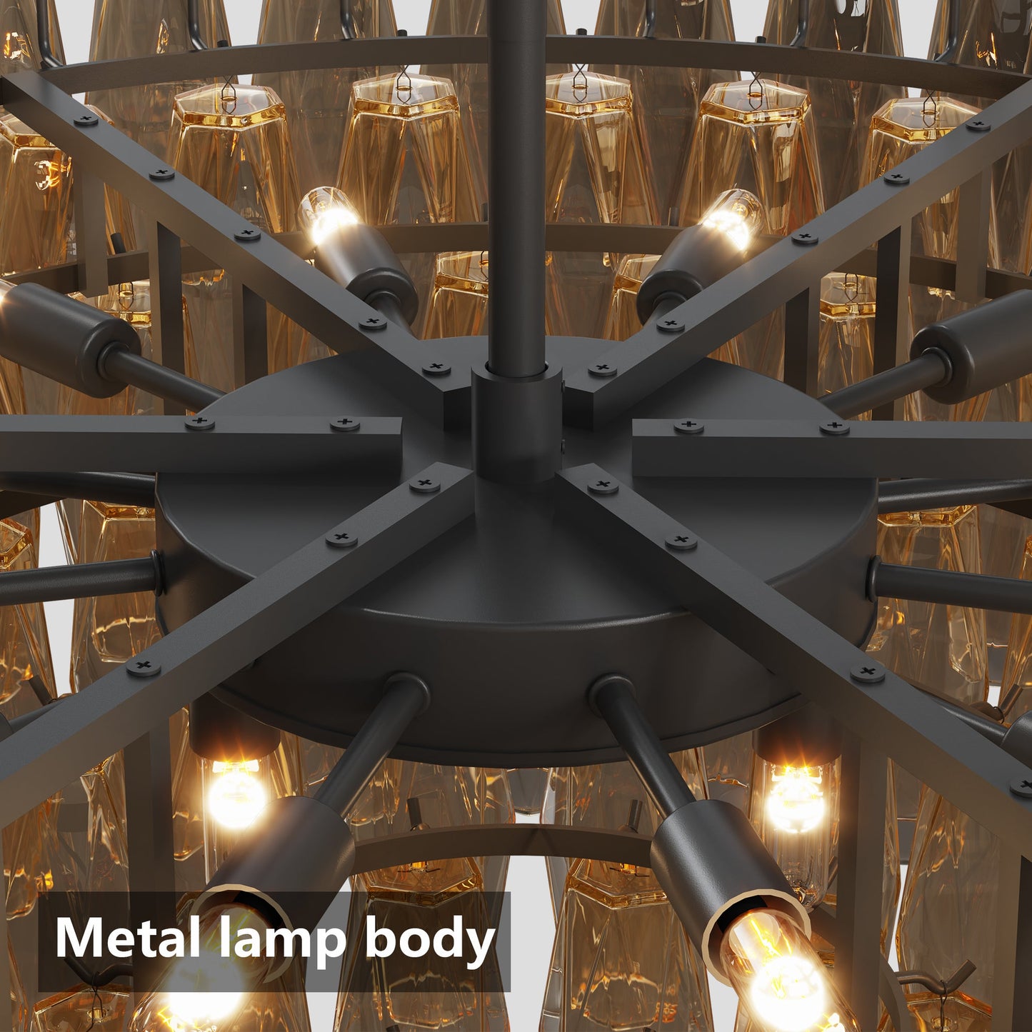 Modern Round Chandelier, 37" Extra Large