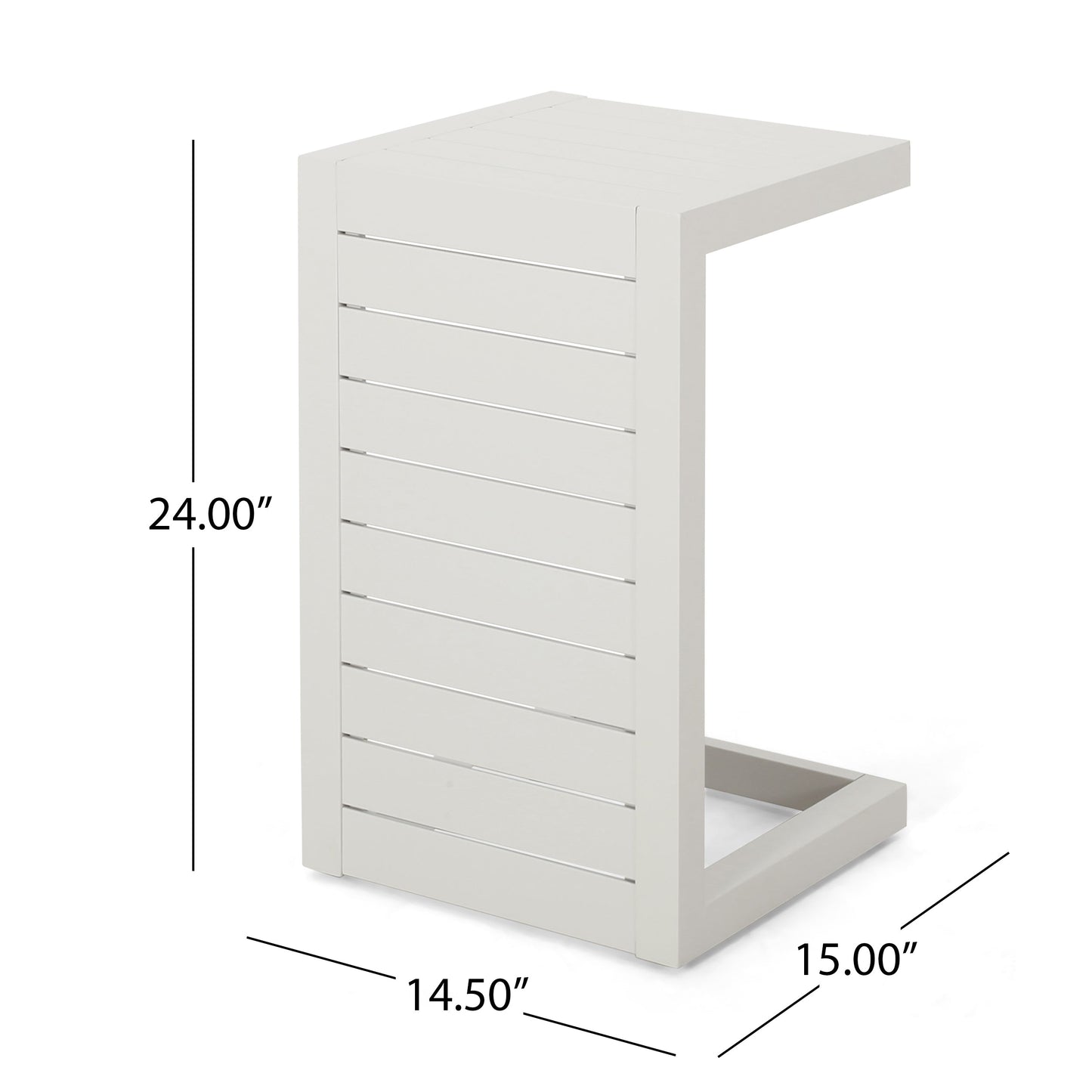 Cape Coral Aluminum C-Shaped Table