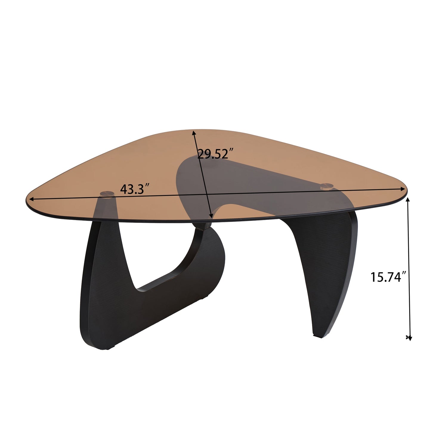 Small Farmhouse Coffee Table Mid-Century Modern Wood Center Table for Living Room