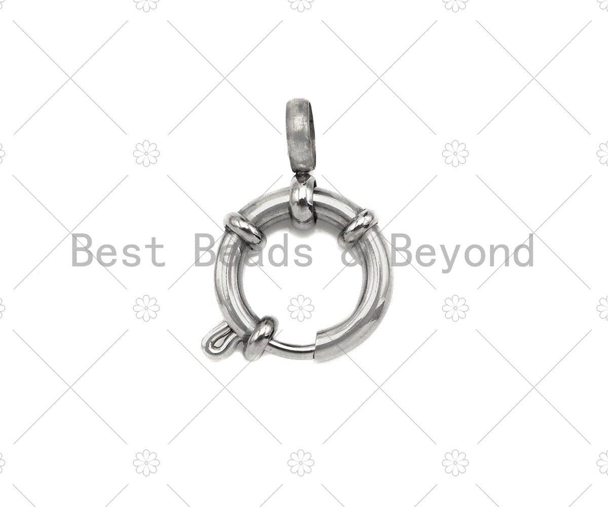 High Quality Stainless Steel Sailor's Clasp, Spring Connector Clasp, Stainless Steel Spring Gate, Connector Ring, 12mm/14mm, sku#C115