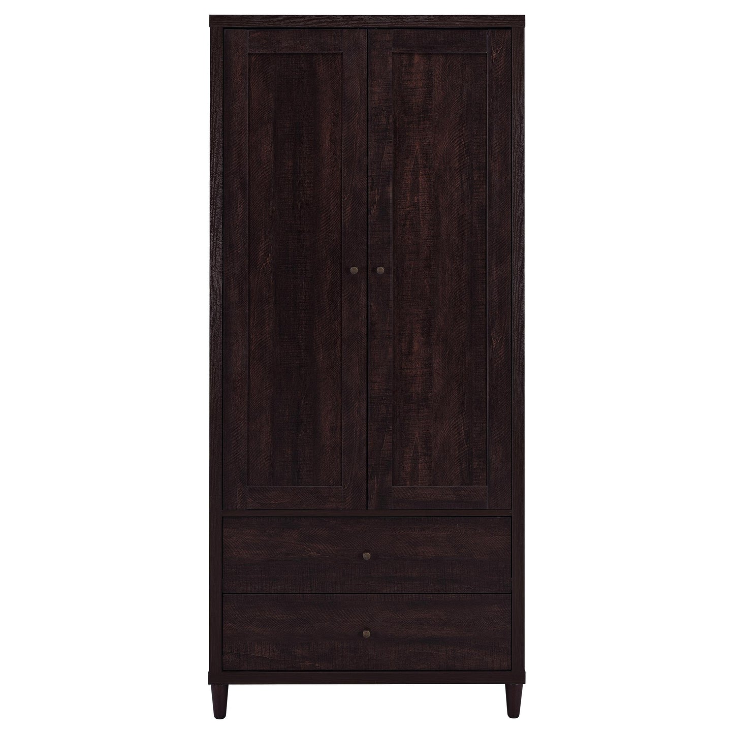 Nestor Tobacco 2-Drawer Tall Accent Cabinet with 2 Doors