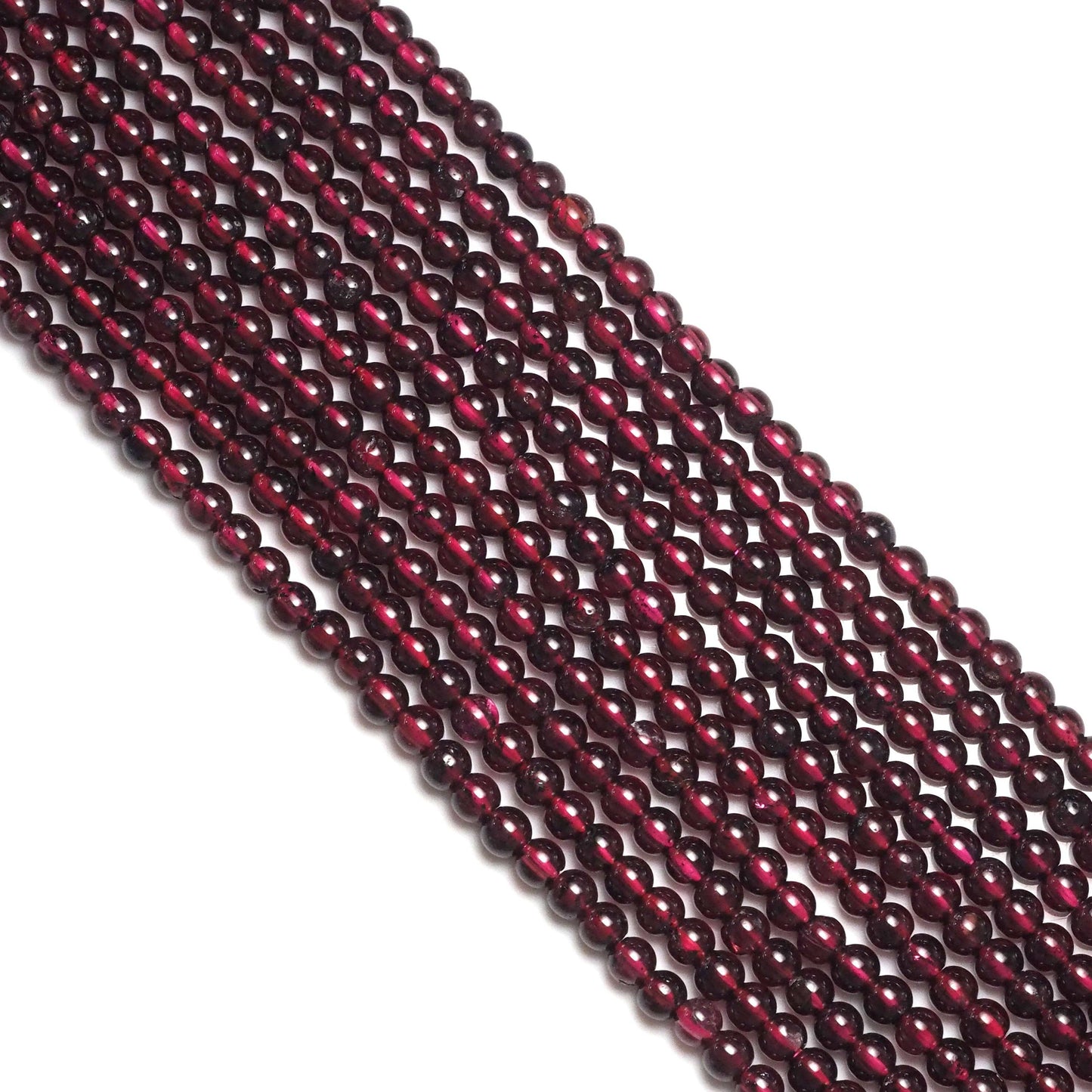 Genuine Red Garnet Round Smooth Beads, Sku#U1740