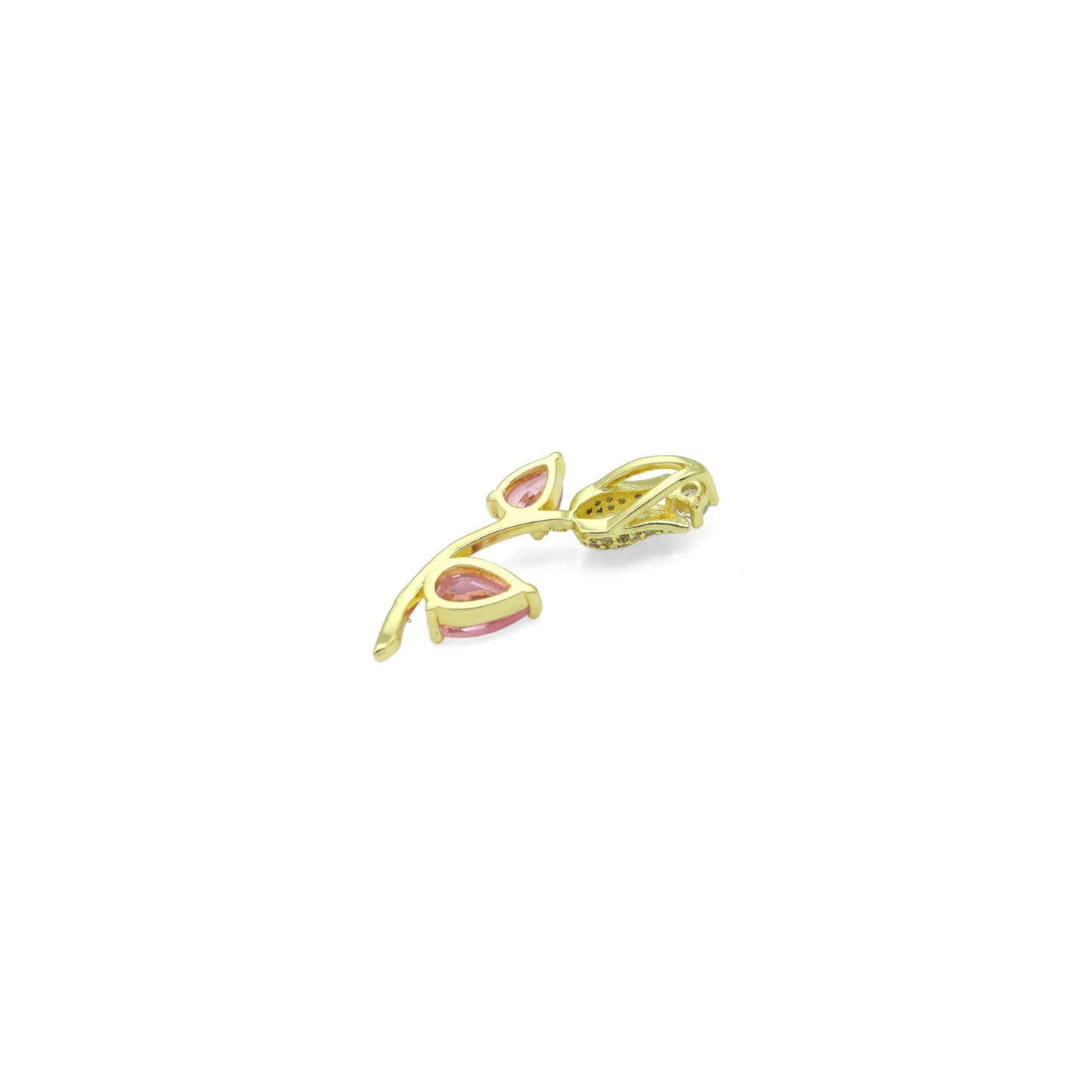 CZ Crystal Tulip Flower Charm Pendant, Sku#Lk1057