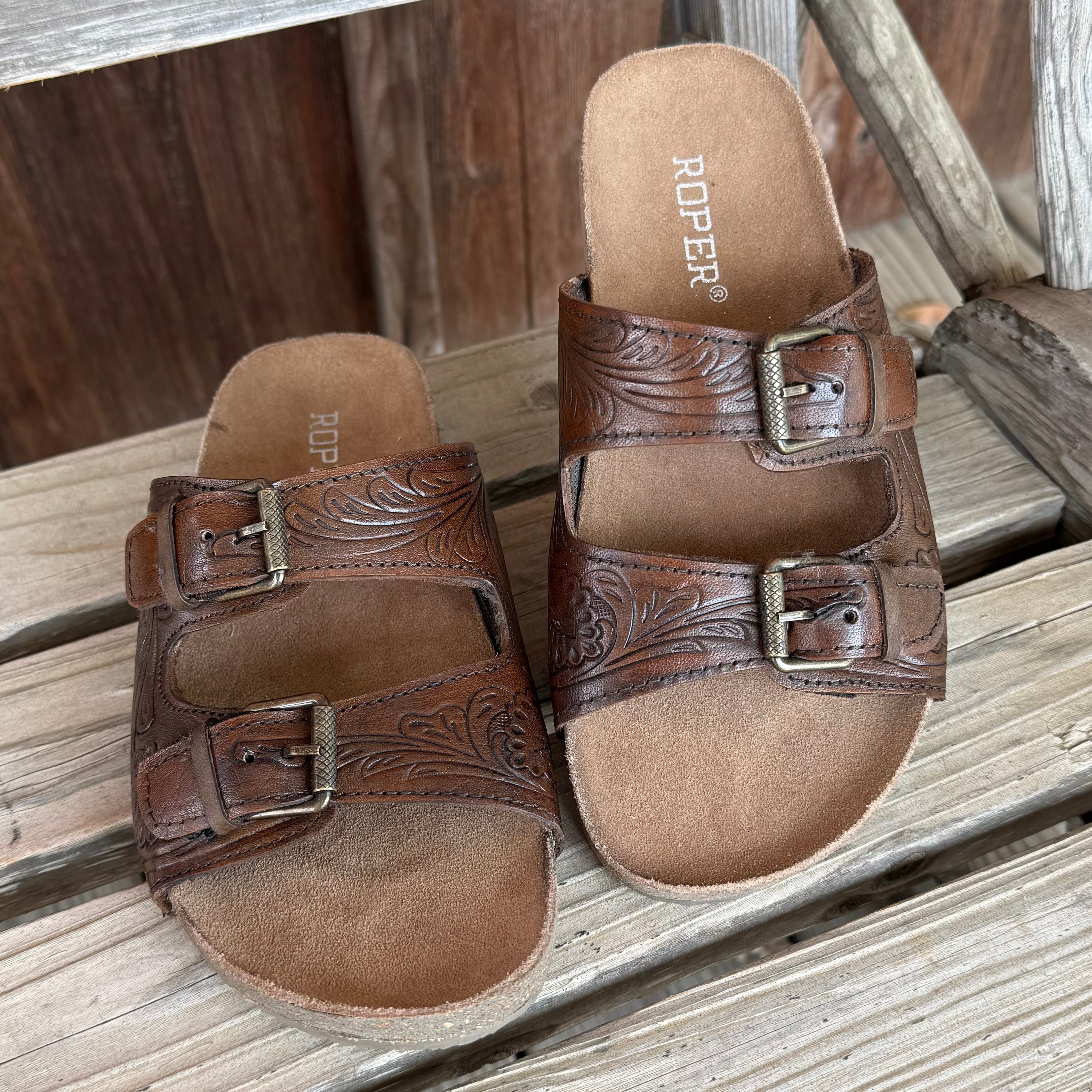 Desiree Tooled Sandal | Roper Womens
