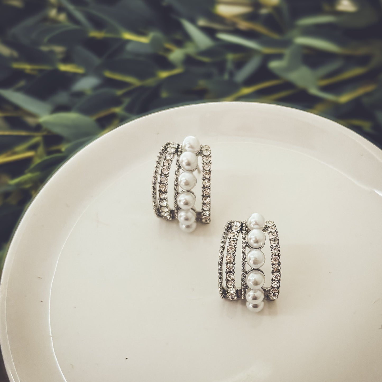 Heirloom Pearl Huggies - Gold or Silver