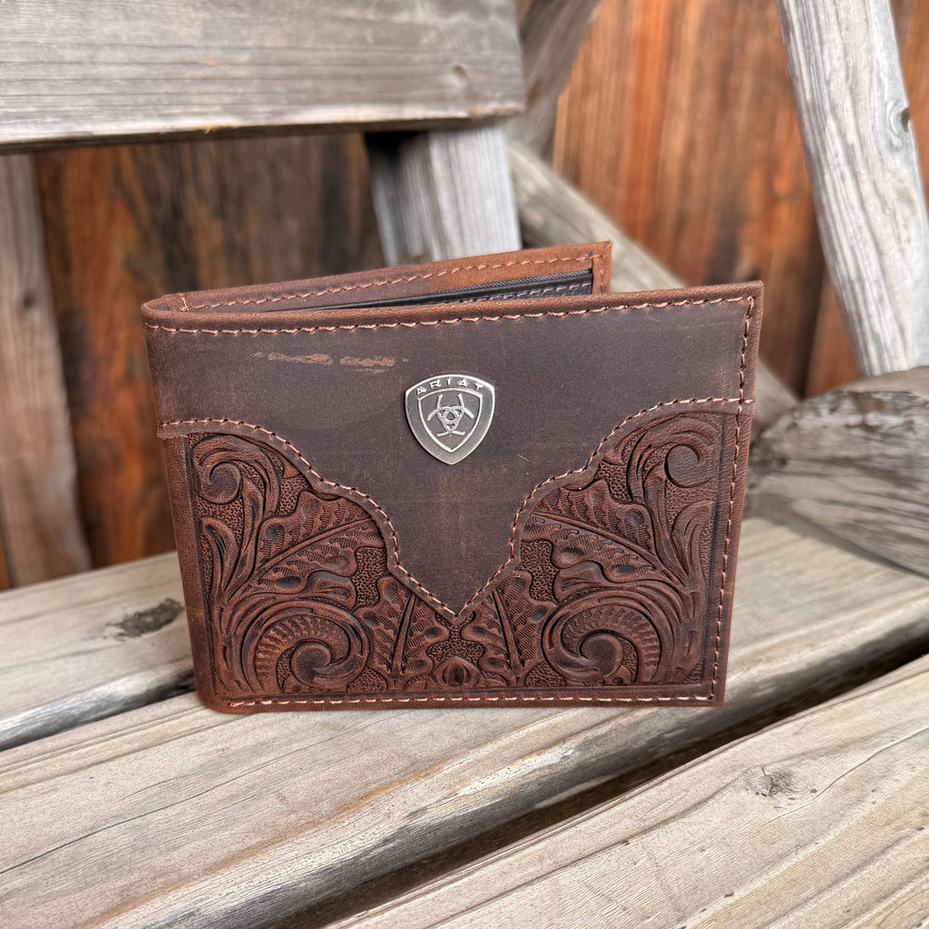 Brown Scroll Bi-Fold Wallet | Ariat