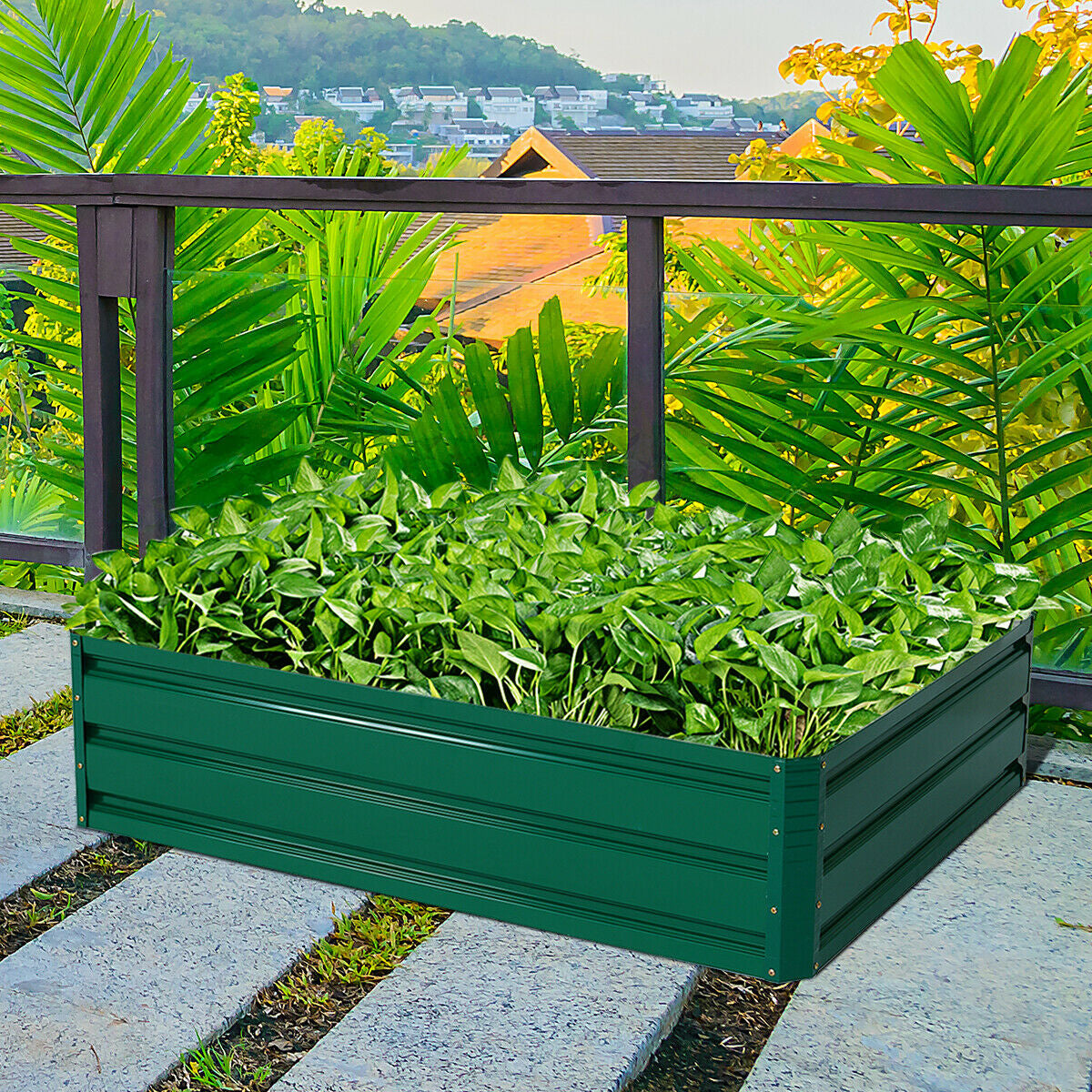 47.5 Inch Patio Raised Garden Bed Vegetable Flower Planter