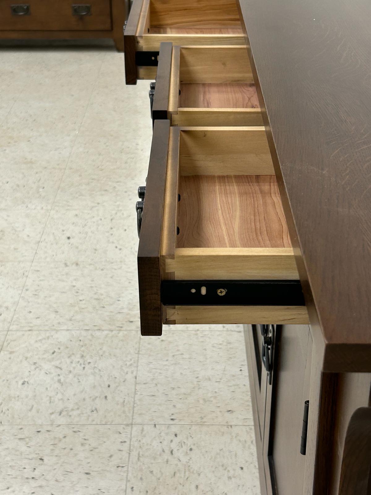 Mission Oak Crofter Console Cabinet - 55"