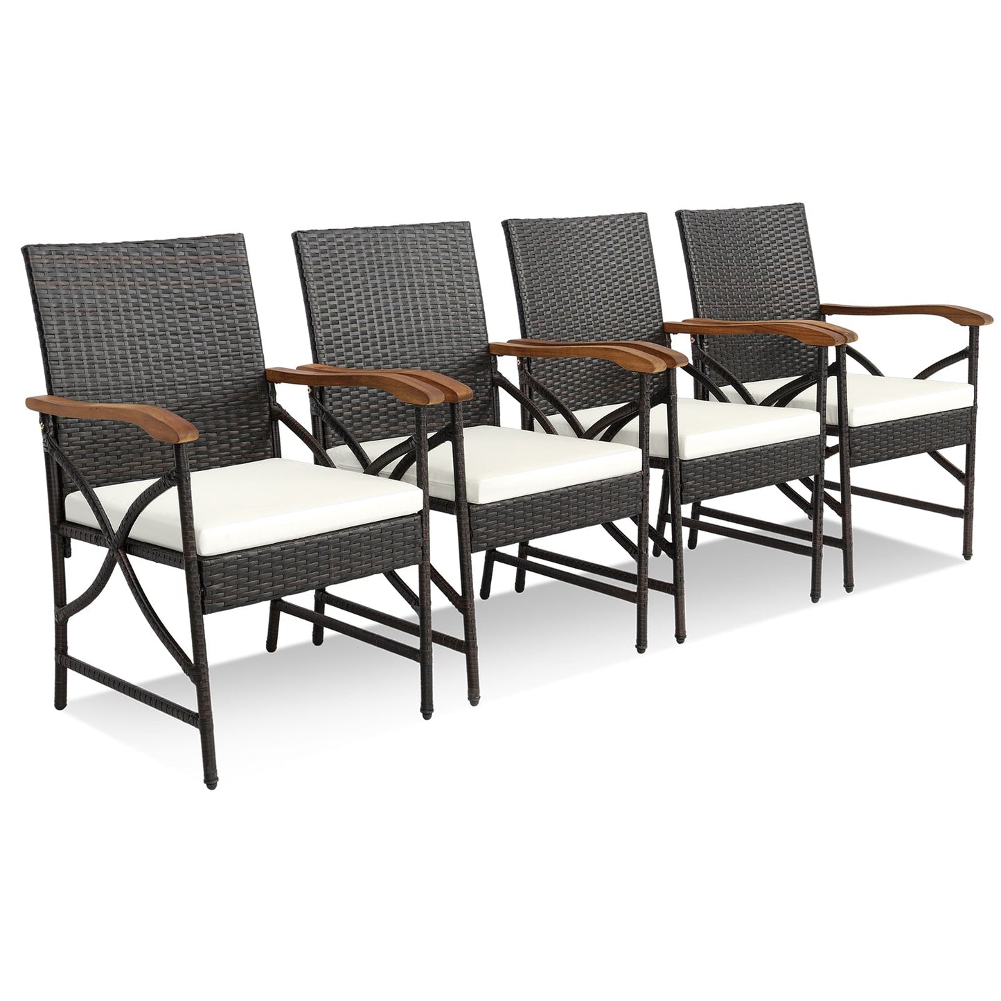 5/7-Piece Outdoor Dining Set with Acacia Wood Table