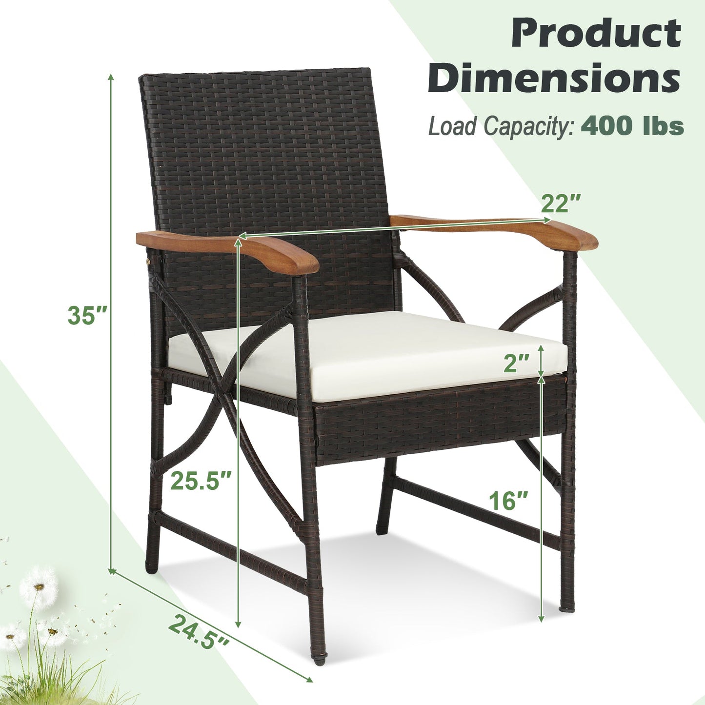 5/7-Piece Outdoor Dining Set with Acacia Wood Table