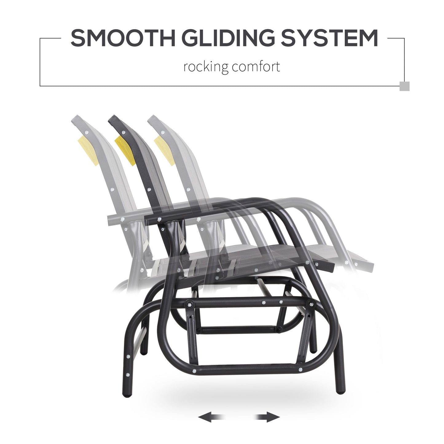 Outsunny 2-Person Outdoor Glider Bench