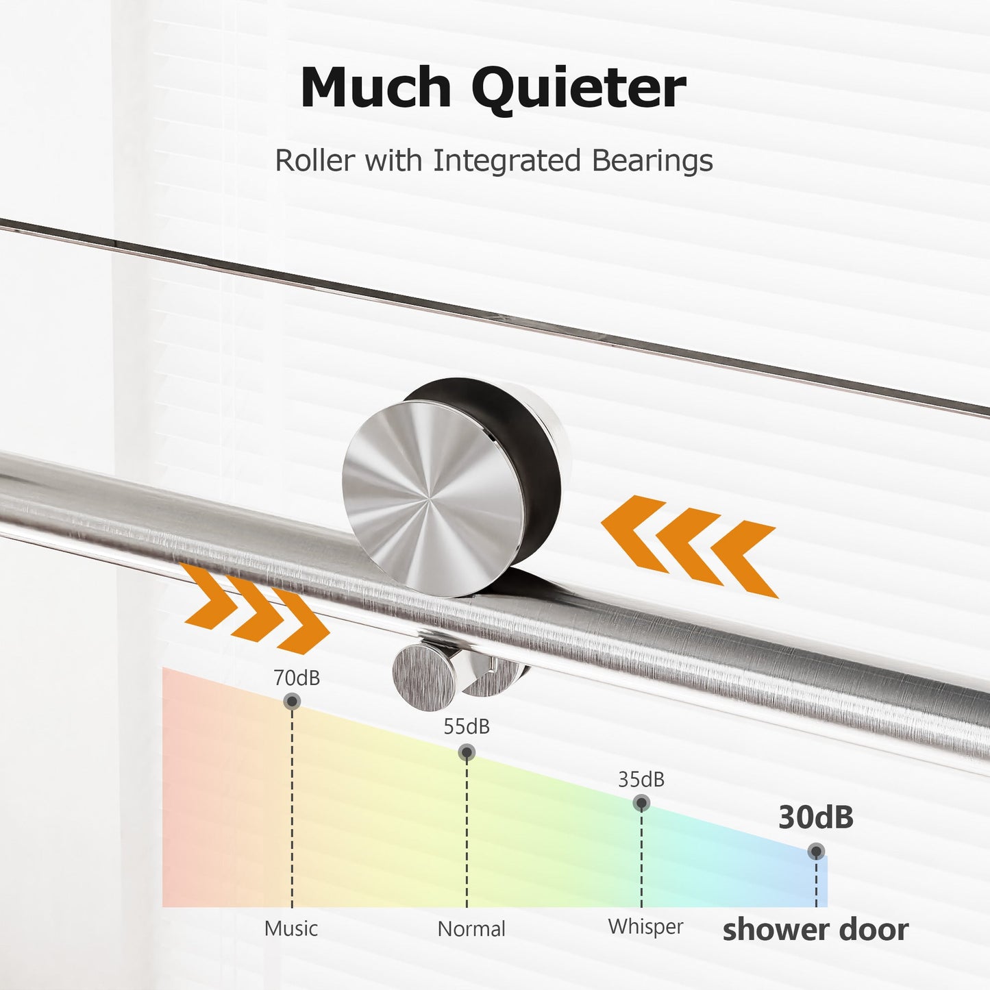 Frameless Single Sliding Shower Doors - 56-60" W x 74" H