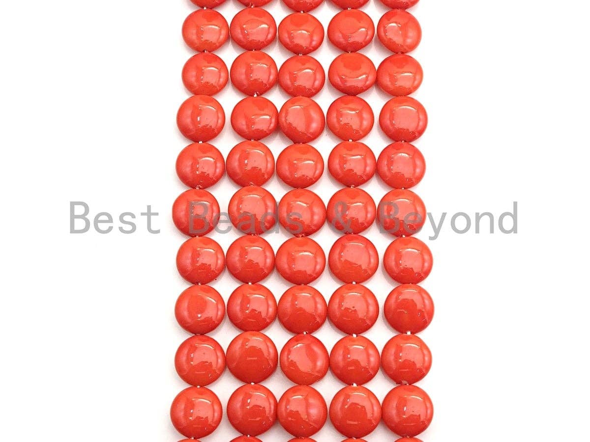 Mother of Pearl Coin Shape beads, Orange Mother of Pearl, Black Mother of Pearl, 5x12mm, sku#T124