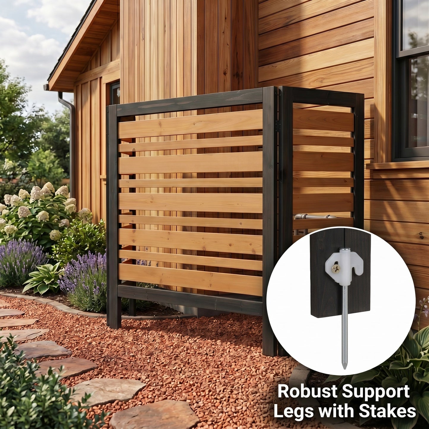 3-Panel Outdoor Air Conditioner Fence Screen