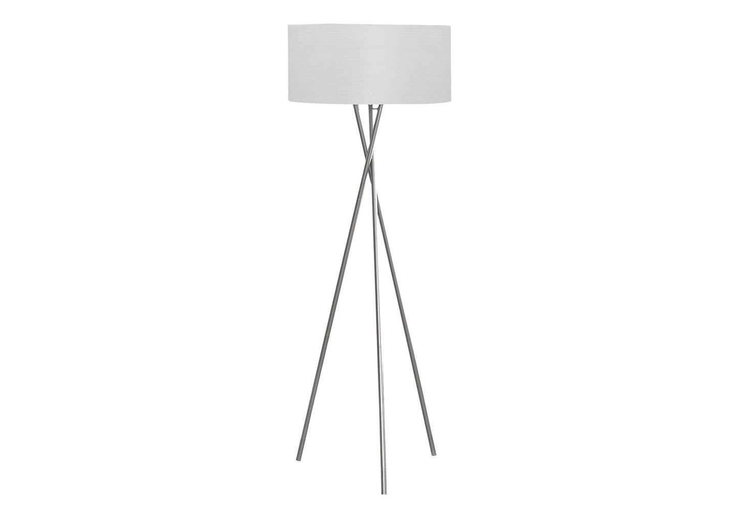 62" High Floor Lamp in Nickel Metal