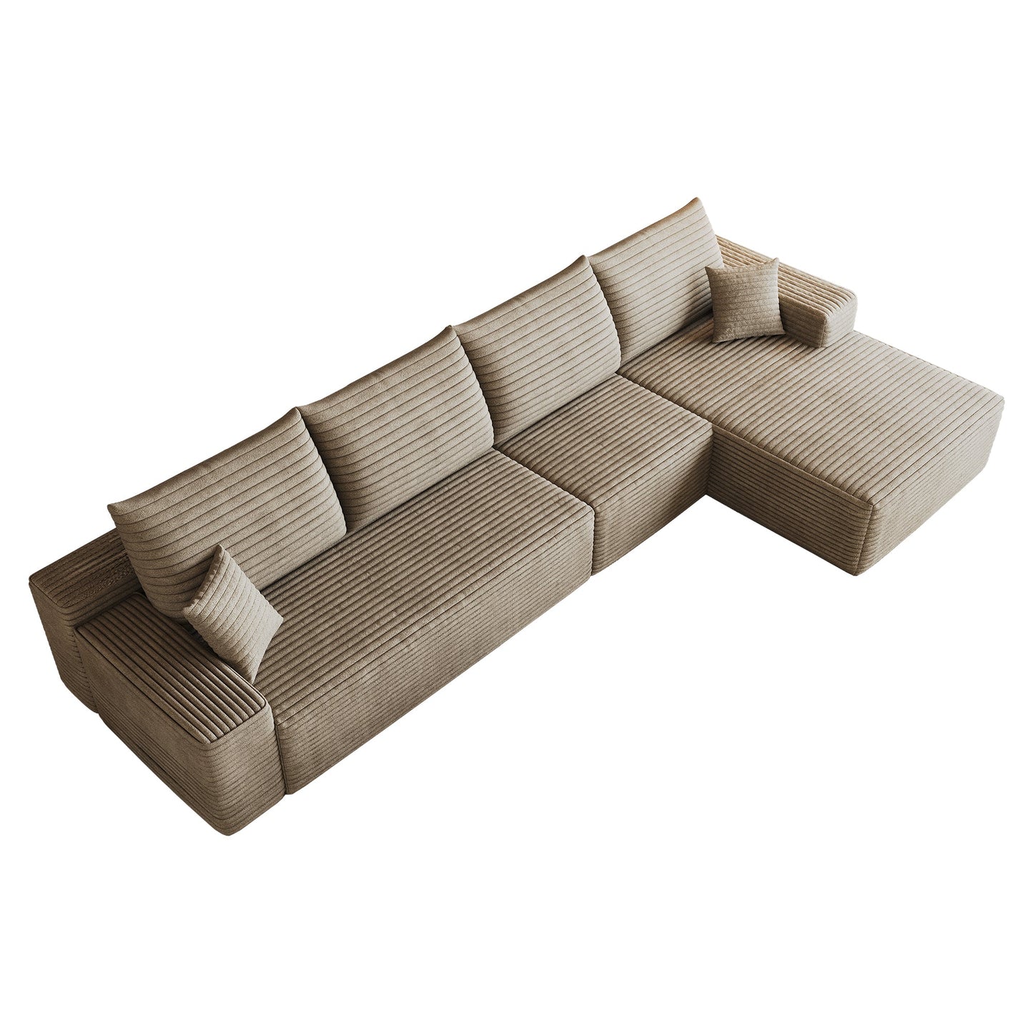 134" Cloud Sectional Couch with L-Shape Chaise