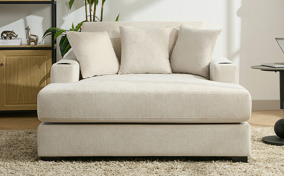 55" Oversized Chaise Lounger - Modern Style Sofa Couch