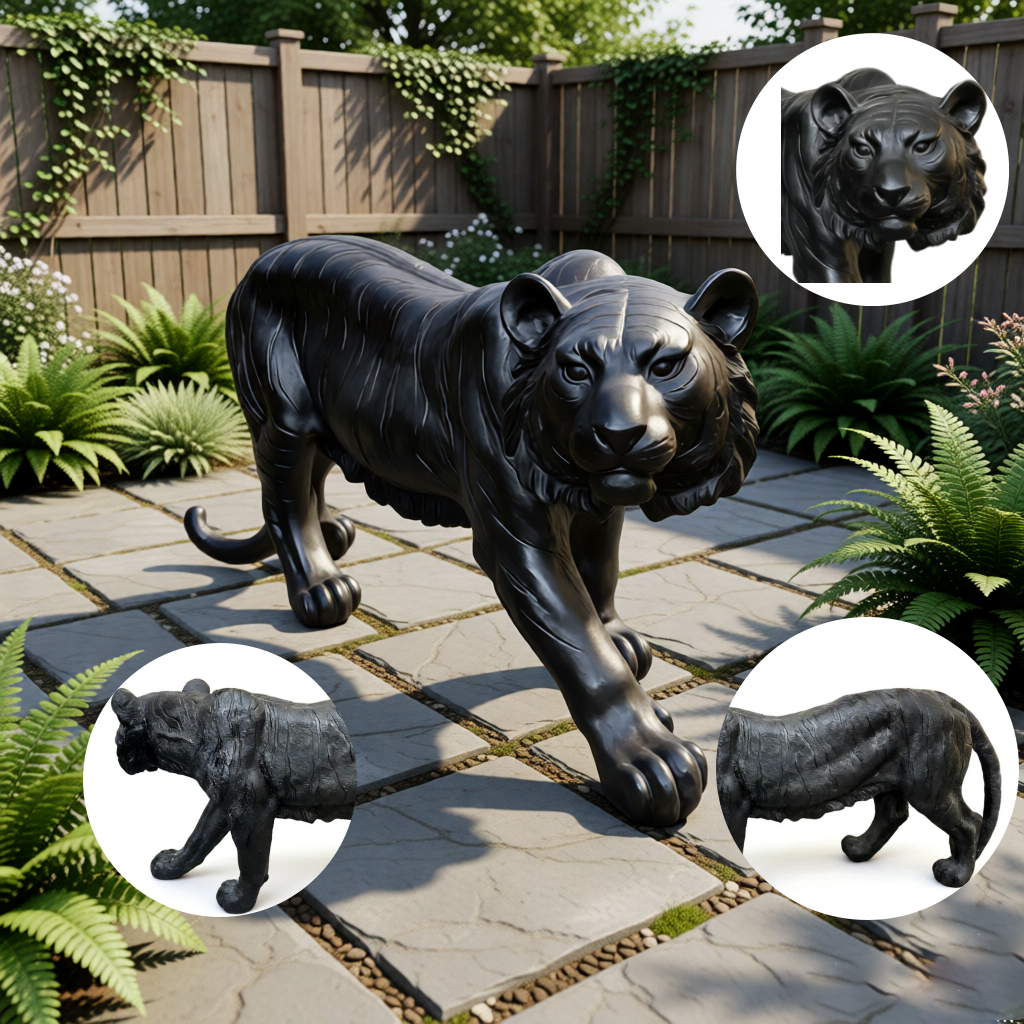 Simulated Black Tiger Statue