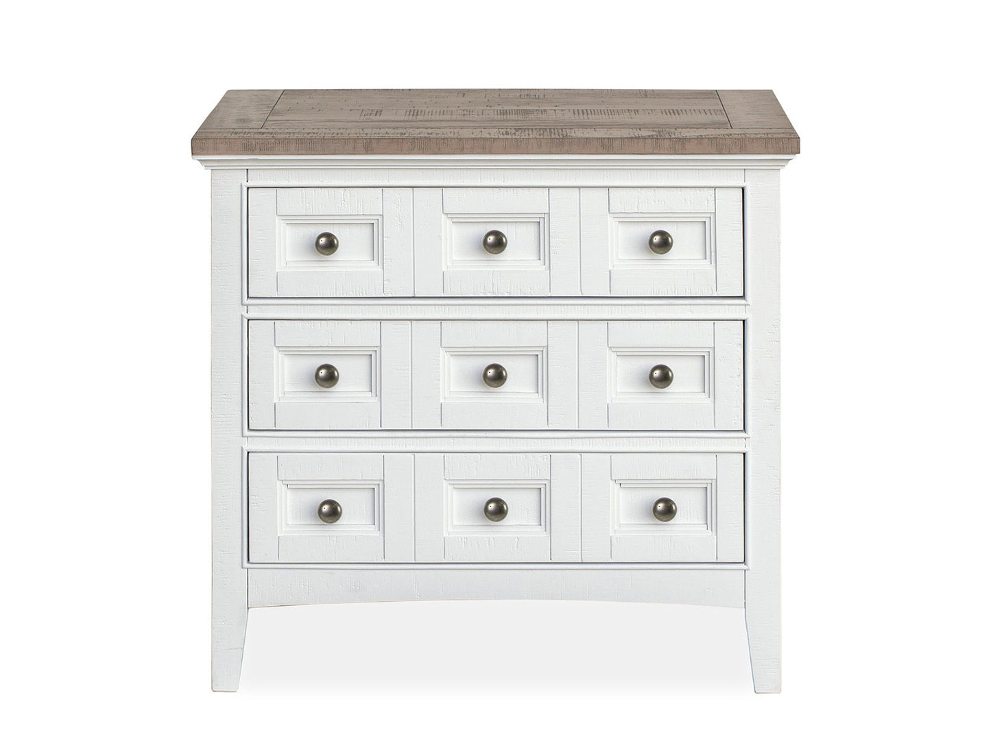 Heron Cove - Two Tone Drawer Nightstand - Chalk White And Dovetail Gray