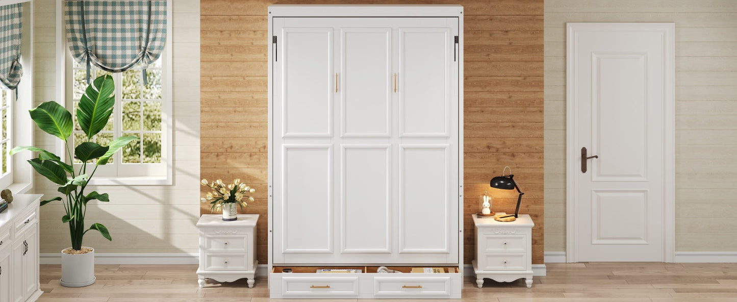 Full Size Murphy Bed with 2 Drawers