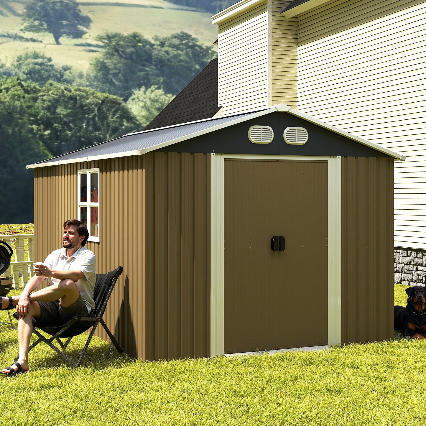 Campcraft 8x12 FT Outdoor Metal Storage Shed